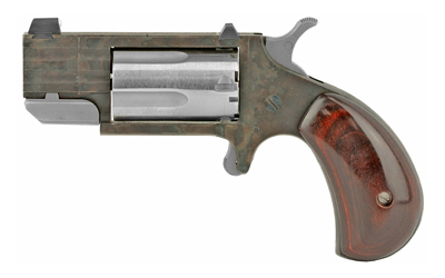 NORTH AMERICAN ARMS PUGD PUG  22 WMR 5 SHOT 1" STAINLESS STEEL BARREL, FRAME & CYLINDER, BLACK PEBBLED RUBBER GRIP, EXPOSED HAMMER