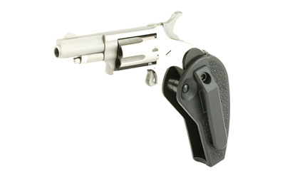 NORTH AMERICAN ARMS 22LLRHG MINI-REVOLVER  22 LR 5 SHOT 1.63" BARREL, OVERALL STAINLESS STEEL FINISH, BLACK SYNTHETIC HOLSTER GRIP