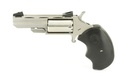 NORTH AMERICAN ARMS BWL BLACK WIDOW  COMPACT FRAME 22 LR 5 SHOT 2" STAINLESS STEEL VENT RIB BARREL, STAINLESS STEEL FRAME, STAINLESS CYLINDER, BLACK FINGER GROOVED RUBBER GRIP, EXPOSED HAMMER