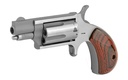 NORTH AMERICAN ARMS 22M MINI-REVOLVER  22 WMR 5 SHOT 1.63" STAINLESS STEEL BARREL, FRAME & CYLINDER, ROSEWOOD GRIP EXPOSED HAMMER