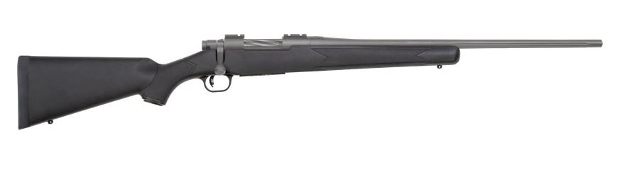 MOSSBERG 28006 PATRIOT  7MM-08 REM 5+1 22" STAINLESS CERAKOTE FLUTED BARREL, STAINLESS CERAKOTE RECEIVER DRILLED & TAPPED, BLACK FIXED SYNTHETIC STOCK, RIGHT HAND