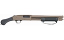 MOSSBERG 50653 590 SHOCKWAVE 12 GAUGE 5+1 3" 14.375" HEAVY BARREL, FLAT DARK EARTH CERAKOTE, DUAL EXTRACTORS, DRILLED & TAPPED RECEIVER, CORNCOB FOREND W/STRAP, RAPTOR BIRDSHEAD GRIP STOCK