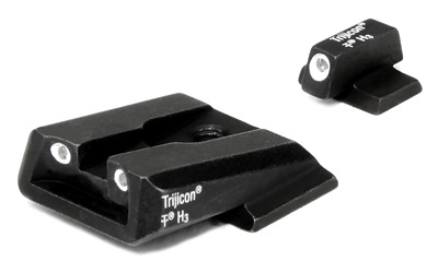 TRIJICON 600442 BRIGHT & TOUGH NIGHT SIGHTS  GREEN/TRITIUM WHITE OUTLINE FRONT SIGHT-GREEN/TRITIUM WHITE OUTLINE REAR SIGHT SMITH & WESSON M&P/M&P M2.0