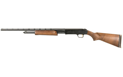 MOSSBERG 50104 500 ALL PURPOSE FULL SIZE 410 GAUGE PUMP 3" 5+1 24" BLUED VENT RIB BARREL, BLUED INTEGRAL SCOPE MOUNT STEEL RECEIVER, FIXED HARDWOOD STOCK, RIGHT HAND