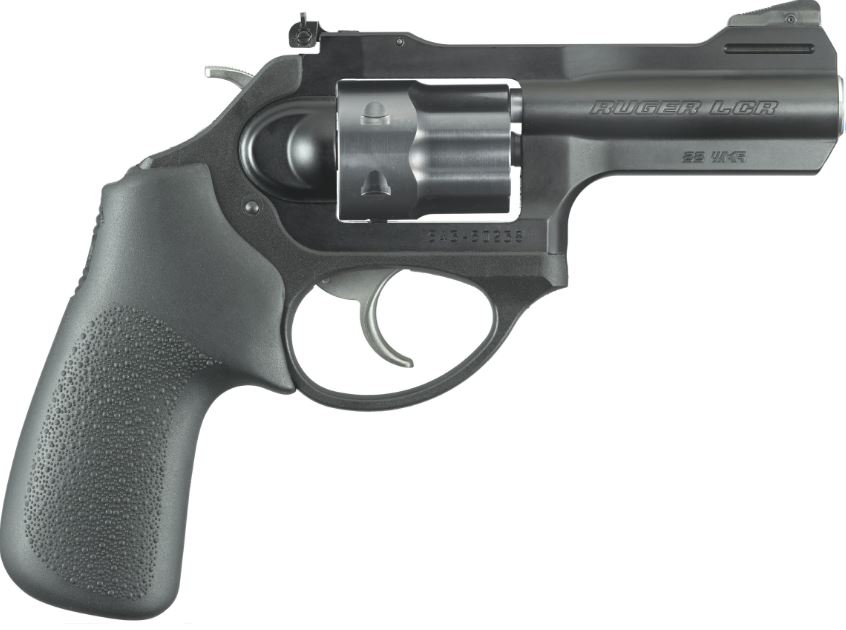 RUGER 5437 LCRX  22 WMR 3" MATTE BLACK BARREL, 6 SHOT PVD FINISHED CYLINDER, MATTE BLACK 7000-SERIES ALUMINUM FRAME,  HOGUE TAMER MONOGRIP