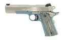 COLT MFG O1070CCSBT 1911 COMPETITION 45 ACP CALIBER WITH 5" NATIONAL MATCH BARREL, 8+1 CAPACITY, BLUE TITANIUM FINISH FRAME, SERRATED STAINLESS STEEL SLIDE, GRAY G10 GRIP & 70 SERIES FIRING SYSTEM