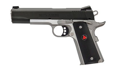 COLT MFG O2020XETT 1911 DELTA ELITE 10MM AUTO CALIBER WITH 5" BARREL, 8+1 CAPACITY, STAINLESS STEEL FINISH FRAME, SERRATED BLACK CARBON STEEL SLIDE & BLACK POLYMER WITH INTEGRATED DELTA MEDALLION GRIP