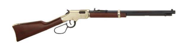 HENRY H004VL GOLDEN BOY LARGE LOOP 17 HMR 12+1 20" AMERICAN WALNUT BRASS RIGHT HAND