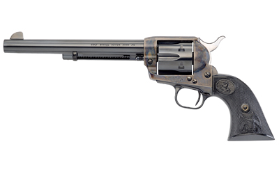 COLT MFG P1870 SINGLE ACTION ARMY PEACEMAKER 45 COLT (LC) 6 SHOT 7.50" BLUED BARREL & CYLINDER, COLOR CASE HARDENED FRAME, BLACK POLYMER GRIP