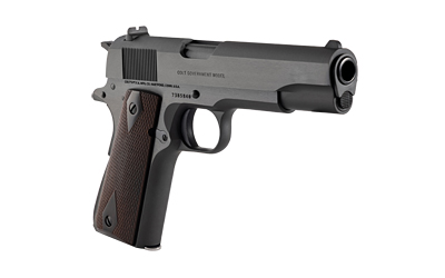 COLT MFG O1970A1CS GOVERNMENT SERIES 70 45 ACP 7+1 5" BLACK NATIONAL MATCH BARREL, BLUED CARBON STEEL SERRATED SLIDE, BLUED CARBON STEEL FRAME W/BEAVERTAIL, ROSEWOOD GRIP, AMBIDEXTROUS