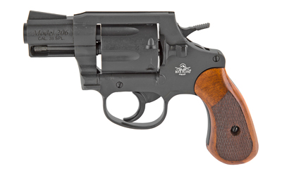 ROCK ISLAND 51283 M206 *CA COMPLIANT SMALL FRAME 38 SPECIAL 6RD 2" BLACK PARKERIZED STEEL BARREL, CYLINDER & FRAME, CHECKERED WOOD GRIP, TRANSFER BAR SAFETY