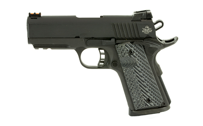 ROCK ISLAND 51470 TAC ULTRA CS 45 ACP CALIBER WITH 3.62" BARREL, 7+1 CAPACITY, OVERALL BLACK PARKERIZED FINISH STEEL, PICATINNY RAIL/BEAVERTAIL FRAME, SERRATED SLIDE & BLACK/GRAY G10 GRIP