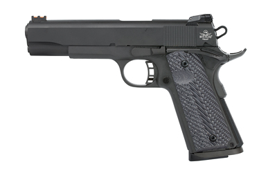 ROCK ISLAND 51486 ROCK ULTRA FS 45 ACP CALIBER WITH 5" BARREL, 8+1 CAPACITY, OVERALL BLACK PARKERIZED FINISH STEEL, BEAVERTAIL FRAME, SERRATED SLIDE & BLACK/GRAY G10 GRIP