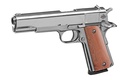 ROCK ISLAND 51433 GI STANDARD FS 45 ACP CALIBER WITH 5" BARREL, 8+1 CAPACITY, OVERALL POLISHED NICKEL FINISH STEEL, BEAVERTAIL FRAME, SERRATED SLIDE & WOOD GRIP