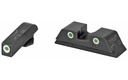 TRIJICON 600210 BRIGHT & TOUGH NIGHT SIGHTS  GREEN/TRITIUM WHITE OUTLINE FRONT SIGHT-GREEN/TRITIUM WHITE OUTLINE REAR SIGHT GLOCK 17/17L/19 STANDARD FRAME