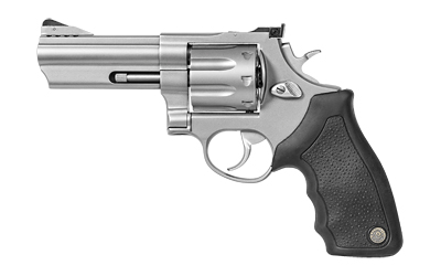 TAURUS 2-608049 608  LARGE 357 MAG/38 SPECIAL +P 8 SHOT 4" MATTE STAINLESS STEEL PORTED BARREL, CYLINDER & FRAME, BLACK FINGER GROOVED RUBBER GRIP, TRANSFER BAR SAFETY, EXPOSED HAMMER
