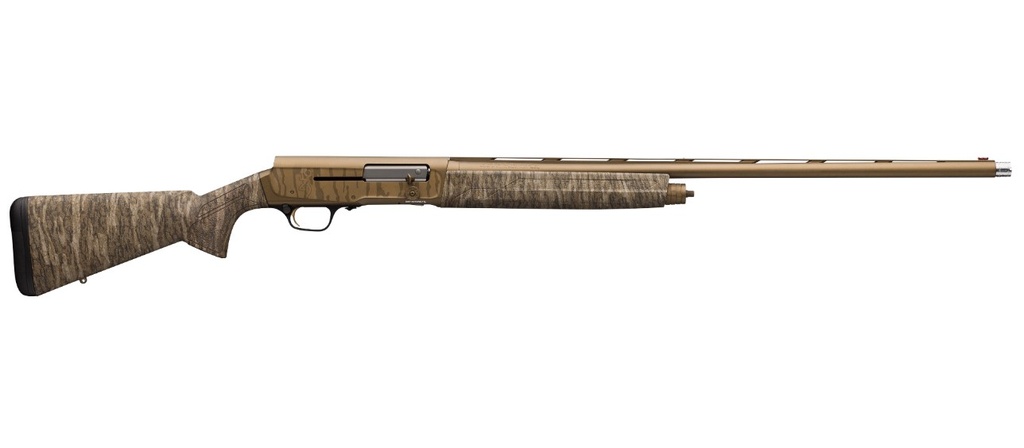BROWNING 0118472005 A5 WICKED WING 12 GAUGE WITH 26" BARREL, 3.5" CHAMBER, 4+1 CAPACITY, BURNT BRONZE CERAKOTE METAL FINISH & MOSSY OAK BOTTOMLAND SYNTHETIC STOCK RIGHT HAND (FULL SIZE)