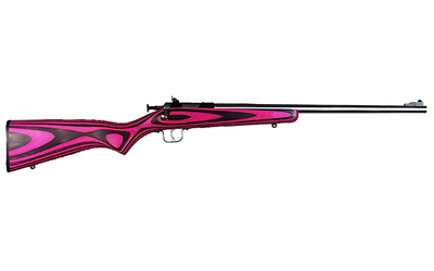 CRICKETT KSA2226 YOUTH  22 LR 1RD 16.12" STAINLESS STEEL BARREL, FIXED FRONT/ADJUSTABLE REAR PEEP SIGHTS, PINK/BLACK LAMINATE STOCK W/11.5" LOP, REBOUNDING FIRING PIN SAFETY