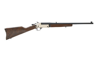 HENRY H015B4570 SINGLE SHOT  45-70 GOV CALIBER WITH 1RD CAPACITY, 22" BLUED BARREL, POLISHED BRASS METAL FINISH & AMERICAN WALNUT STOCK, RIGHT HAND (FULL SIZE)