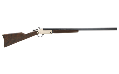 HENRY H015B12 SINGLE SHOT  12 GAUGE WITH 28" BLUED BARREL, 3.5" CHAMBER, 1RD CAPACITY, POLISHED BRASS METAL FINISH & AMERICAN WALNUT STOCK RIGHT HAND (FULL SIZE)