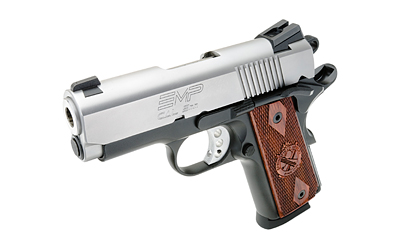 SPRINGFIELD ARMORY PI9209LCA 1911 EMP *CA COMPLIANT 9MM LUGER 3" 9+1 BLACK HARDCOAT ANODIZED STAINLESS STEEL SLIDE CROSSED CANNON COCOBOLO GRIP