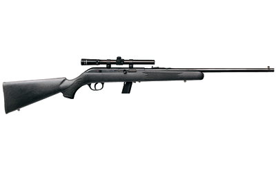SAVAGE ARMS 40000 64 FXP FULL SIZE 22 LR 10+1 21" MATTE BLACK SPORTER BARREL, MATTE BLACK GROOVED CARBON STEEL RECEIVER, MATTE BLACK FIXED SYNTHETIC STOCK, 4X15MM SCOPE, RIGHT HAND