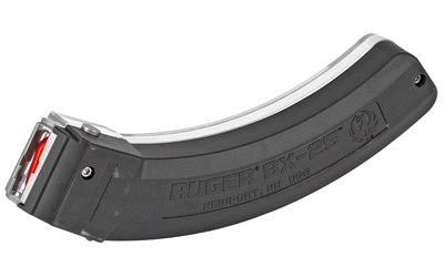 RUGER 90591 BX-25  25RD MAGAZINE FITS RUGER 10/22/SR/77/CHARGER 22LR BX-25 CLEAR