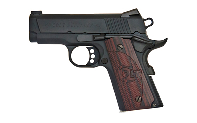 COLT MFG O7800XE DEFENDER  COMPACT 45 ACP 7+1 3" BLACK STEEL BARREL, BLUED SERRATED SLIDE, MATTE BLACK CERAKOTE ALUMINUM FRAME W/BEAVERTAIL, BLACK CHERRY TACTICAL G10 GRIPS, AMBIDEXTROUS