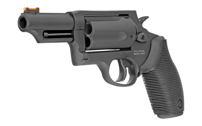 TAURUS 2-441031T JUDGE  COMPACT 45 COLT (LONG COLT)/410 BORE 5 SHOT 3" MATTE BLACK OXIDE ALLOY STEEL BARREL, CYLINDER & FRAME, BLACK RUBBER GRIP, TRANSFER BAR SAFETY, EXPOSED HAMMER