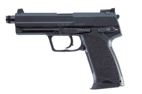 HK 81000350 USP TACTICAL V1 SA/DA 45 ACP 5.09" TB 12+1 (2) BLACK POLYMER FRAME BLACK STEEL SLIDE BLACK POLYMER GRIP MANUAL, DECOCKER