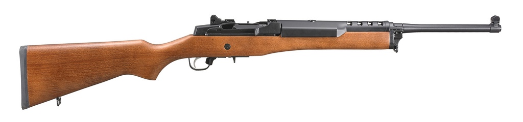 RUGER 5801 MINI-14 RANCH 223 REM/5.56 NATO 5+1 18.50" BLUED STEEL BARREL, BLUED DRILLED & TAPPED ALLOY STEEL RECEIVER, HARDWOOD FIXED STOCK, RIGHT HAND