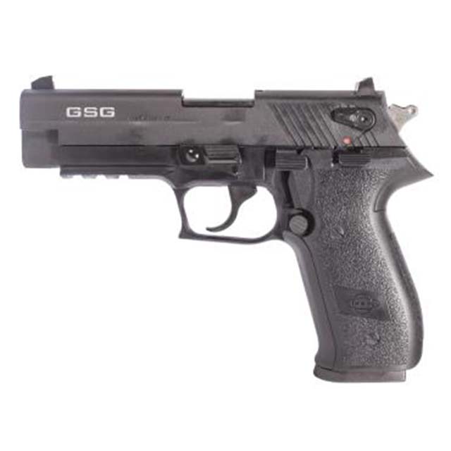 GSG GERG2210FF FIREFLY  22 LR 10+1 4" ALL BLACK STEEL BARREL, SERRATED SLIDE, BLACK ZINC ALLOY W/ACCESSORY RAIL FRAME, BLACK POLYMER GRIP