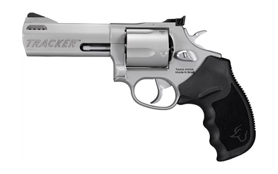 TAURUS 2-440049TKR TRACKER 44 MEDIUM 44 REM MAG 5 SHOT 4" MATTE STAINLESS STEEL PORTED BARREL, CYLINDER & FRAME, BLACK RIBBER GRIP, TRANSFER BAR SAFETY, EXPOSED HAMMER