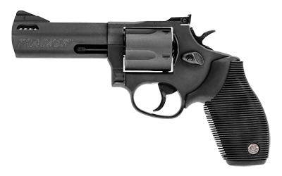 TAURUS 2-440041TKR TRACKER 44 MEDIUM 44 REM MAG 5 SHOT 4" MATTE BLACK OXIDE PORTED BARREL, CYLINDER & FRAME, BLACK RIBBER GRIP, TRANSFER BAR SAFETY, EXPOSED HAMMER