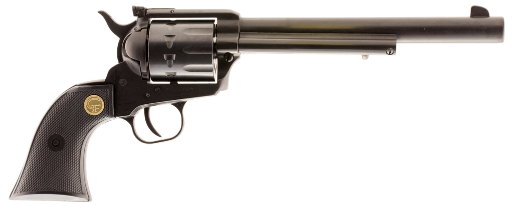CHIAPPA FIREARMS CF340182 SAA 1873  MEDIUM FRAME 17 HMR 10 SHOT, 7.50" BLUED STEEL BARREL, BLUED STEEL FRAME, BLUED CYLINDER, BLACK PLASTIC GRIP, EXPOSED HAMMER
