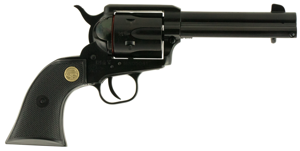 CHIAPPA FIREARMS CF340250D SAA 1873  MEDIUM FRAME 22 LR/22 WMR 6 SHOT, 4.75" BLUED STEEL BARREL, CYLINDER & FRAME, BLACK PLASTIC GRIP, EXPOSED HAMMER