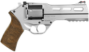 CHIAPPA FIREARMS CF340247 RHINO 50SAR *CA COMPLIANT 357 MAG 6 SHOT 5" NICKEL-PLATED STEEL BARREL & CYLINDER, NICKEL-PLATED ALUMINUM FRAME & BARREL SHROUD, PICATINNY RAIL, WALNUT GRIP