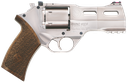 CHIAPPA FIREARMS CF340245 RHINO 40SAR *CA COMPLIANT MEDIUM FRAME 357 MAG 6 SHOT, 4" NICKEL-PLATED STEEL BARREL & CYLINDER, NICKEL-PLATED ALUMINUM FRAME W/PICATINNY RAIL, WALNUT GRIP, CONCEALED HAMMER