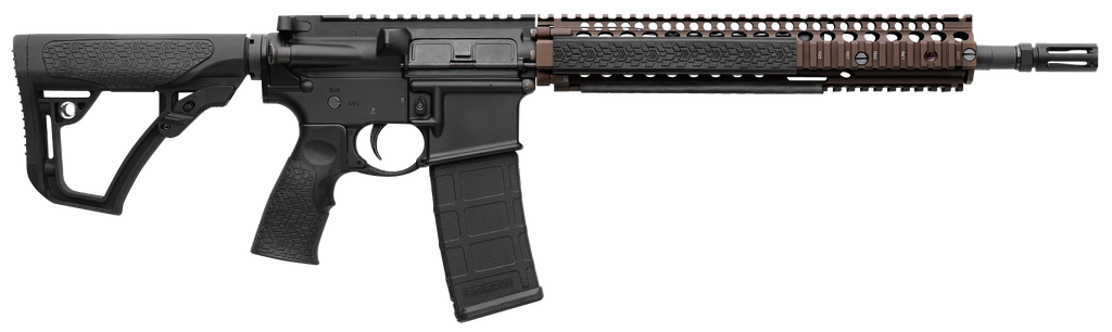 DANIEL DEFENSE 0208806027011 DDM4 M4A1 5.56X45MM NATO 30+1 14.50" THREADED BARREL, BLACK HARD COAT ANODIZED RECEIVER, 6 POSITION STOCK W/SOFTTOUCH OVERMOLDING, FLAT DARK EARTH HANDGUARD