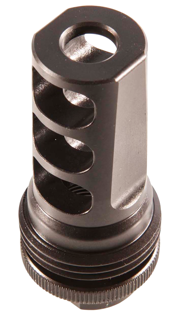 SILENCERCO AC591 ASR MUZZLE BRAKE BLACK STEEL WITH 5/8"-24 TPI THREADS FOR 30 CAL