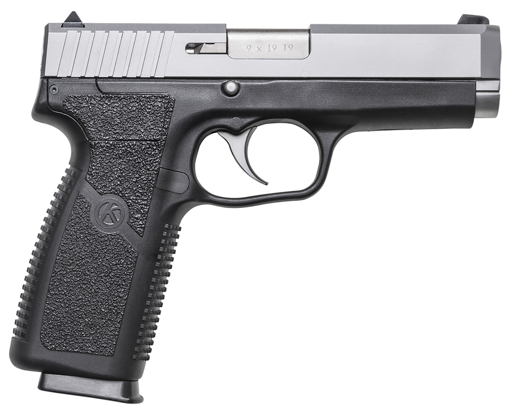 KAHR ARMS CT9093N CT9  9MM LUGER 8+1 4" BARREL, BLACK POLYMER FRAME, SERRATED MATTE STAINLESS STEEL SLIDE, TEXTURED POLYMER GRIP & FRONT NIGHT SIGHT