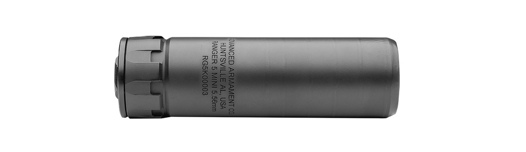 AAC RANGER 5 MINI SILENCER 5.56 1/2-28 DT BLACK CERAKOTE