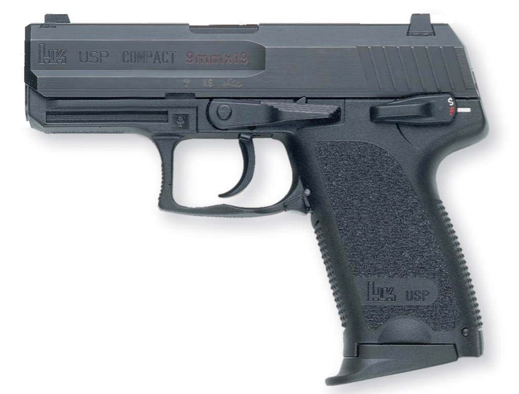 HK USP9 COMPACT V1 DA/SA 9MM 3.58" BBL 2-13RD BLACK