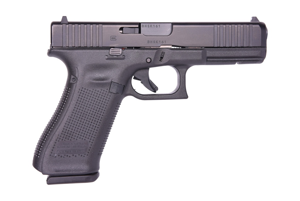 GLOCK PA175S203 G17 GEN5 FULL SIZE 9MM LUGER 17+1 4.49" BLACK GMB BARREL, BLACK NDLC SERRATED SLIDE, BLACK POLYMER FRAME W/PICATINNY RAIL, BLACK TEXTURED W/INTERCHANGEABLE BACKSTRAP GRIP, AMBIDEXTROUS