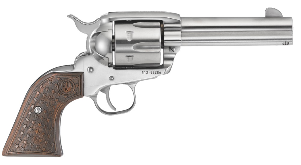 RUGER VAQUERO 45LC  4-5/8" FS SS WOOD SHORT SPUR HMR (TA<