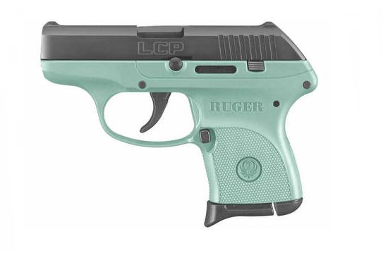 RUGER LCP 380ACP 6-SHOT FS BLUED/SLD TURQUOIS FRM (TALO)