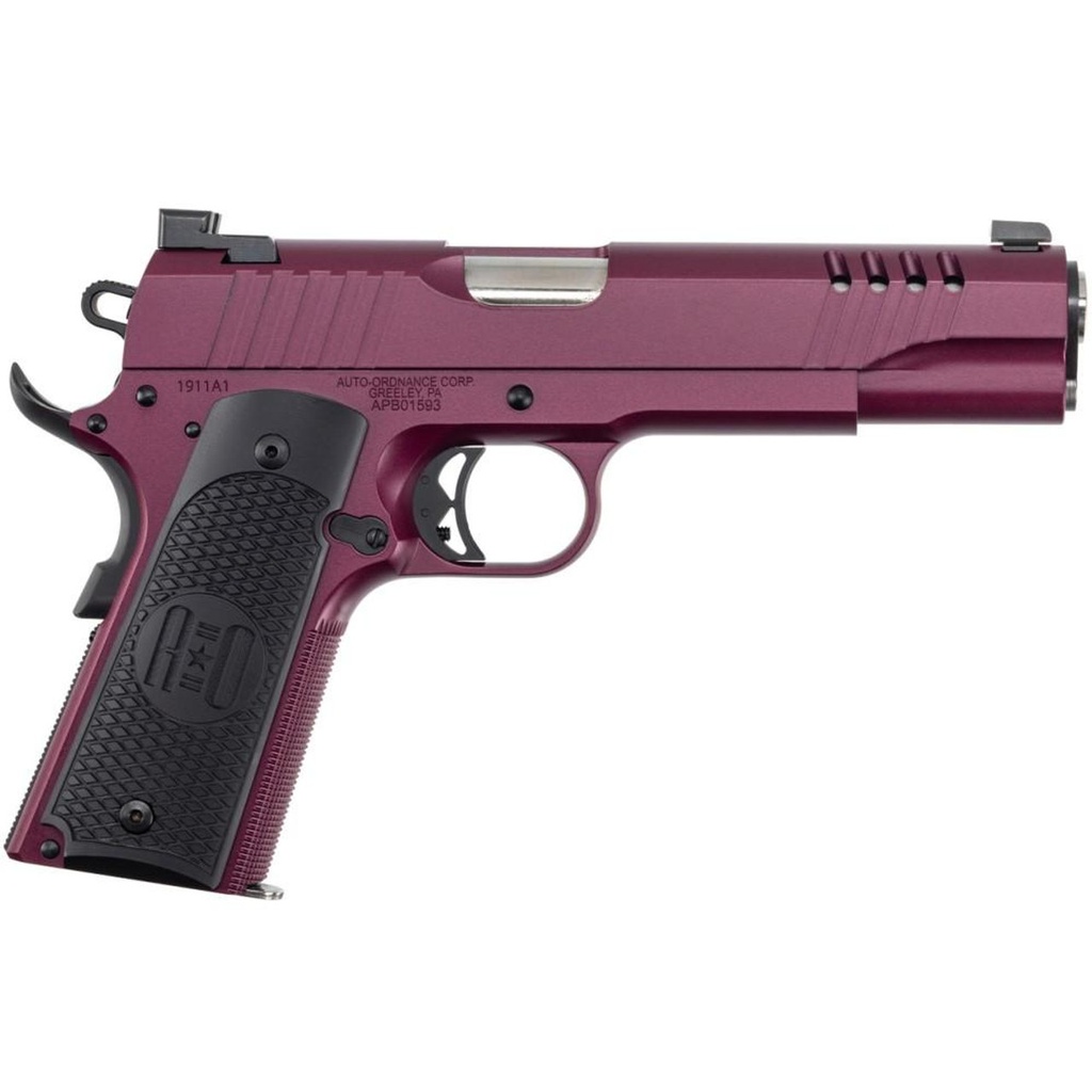 AUTO-ORDNANCE 1911A1 45ACP SS BLACK CHERRY G10 GRIPS!