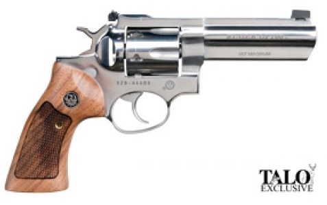 RUGER GP100 357MAG 4.2" AS POLISHED SS FULL SHROUD (TALO)