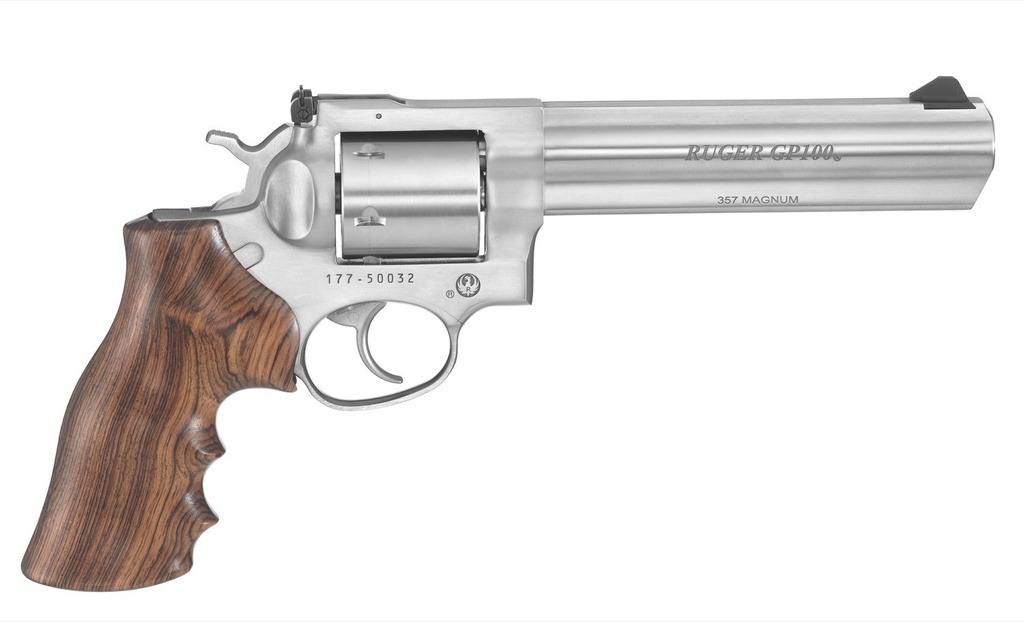 RUGER GP100 357MAG 6" AS SS HOGUE FINGER GROOVE (TALO)