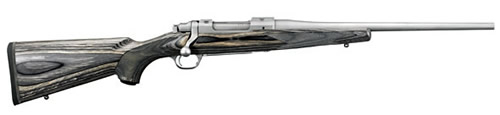 RUGER M77 HAWKEYE COMPACT 308 MATTE S/S GREY/BLACK LAMINATE<